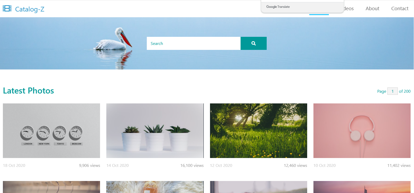 Template photographie